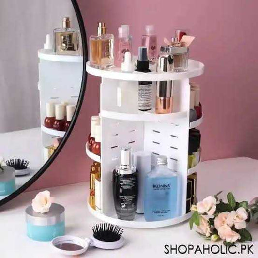360° Rotating Makeup & Cosmetic Organizer Storage Rack