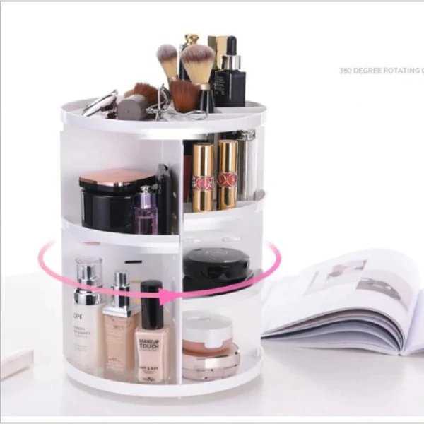 360° Rotating Makeup & Cosmetic Organizer Storage Rack