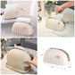 Elegant Shell Design Tissue Box Holder with Spring-Loaded Napkin Dispenser – Cream White