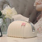 Elegant Shell Design Tissue Box Holder with Spring-Loaded Napkin Dispenser – Cream White