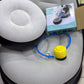 Luxury Inflatable Lounge Chair with Ottoman Modern Air Sofa Set for Living Room & Bedroom - With Air Compressor