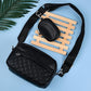 Elegant Black Quilted Crossbody Shoulder Bag with Mini Coin Pouch