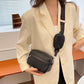 Elegant Black Quilted Crossbody Shoulder Bag with Mini Coin Pouch