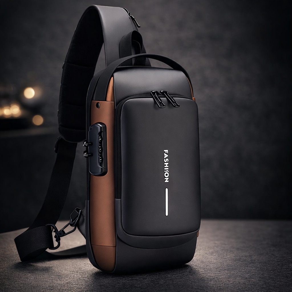 Fashion Anti-Theft Crossbody Sling Bag with USB Charging Port & TSA Lock